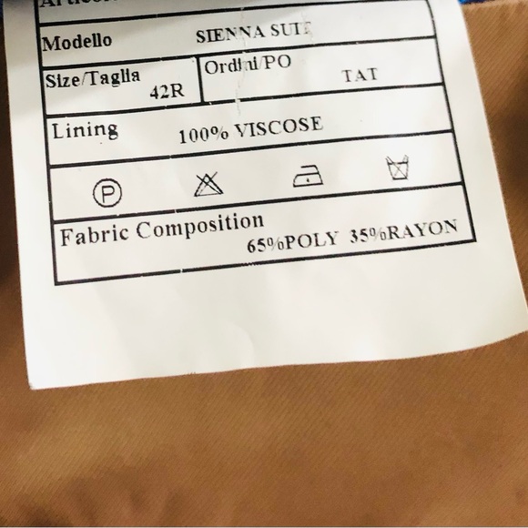 Marc Enzo men’s blazers seven pockets front buttons closures tan. 42R - Picture 7 of 8